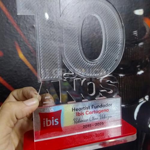 trofeo corporativo 10 años