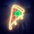 Porción de Pizza en Neón Flex
