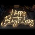Happy Birthday en Neón Flex M12 Calido
