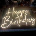 Happy Birthday en Neón Flex M10 Calido