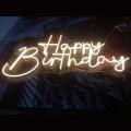Happy Birthday en Neón Flex M13 Calido