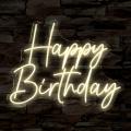 Happy Birthday en Neón Flex M10 Calido