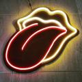 Lengua The Rolling Stones en Neon Flex