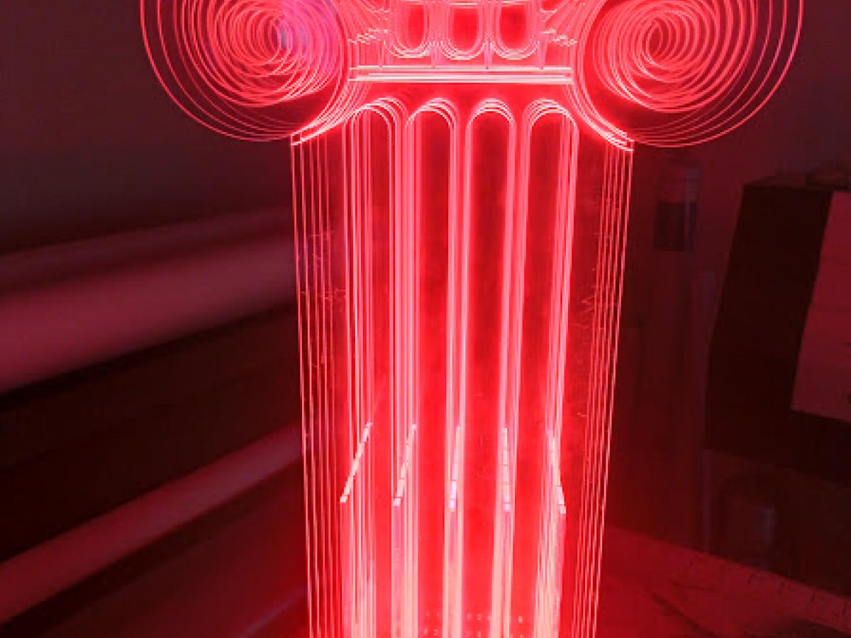 Columna Decorativa de Acrilico Luminoso
