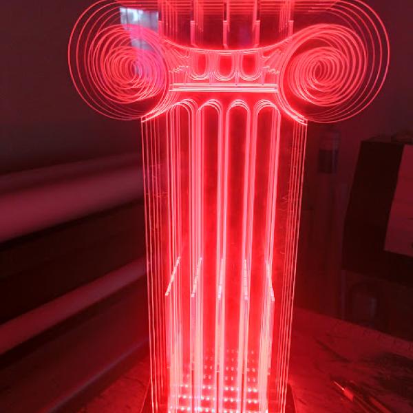 Columna Decorativa de Acrilico Luminoso