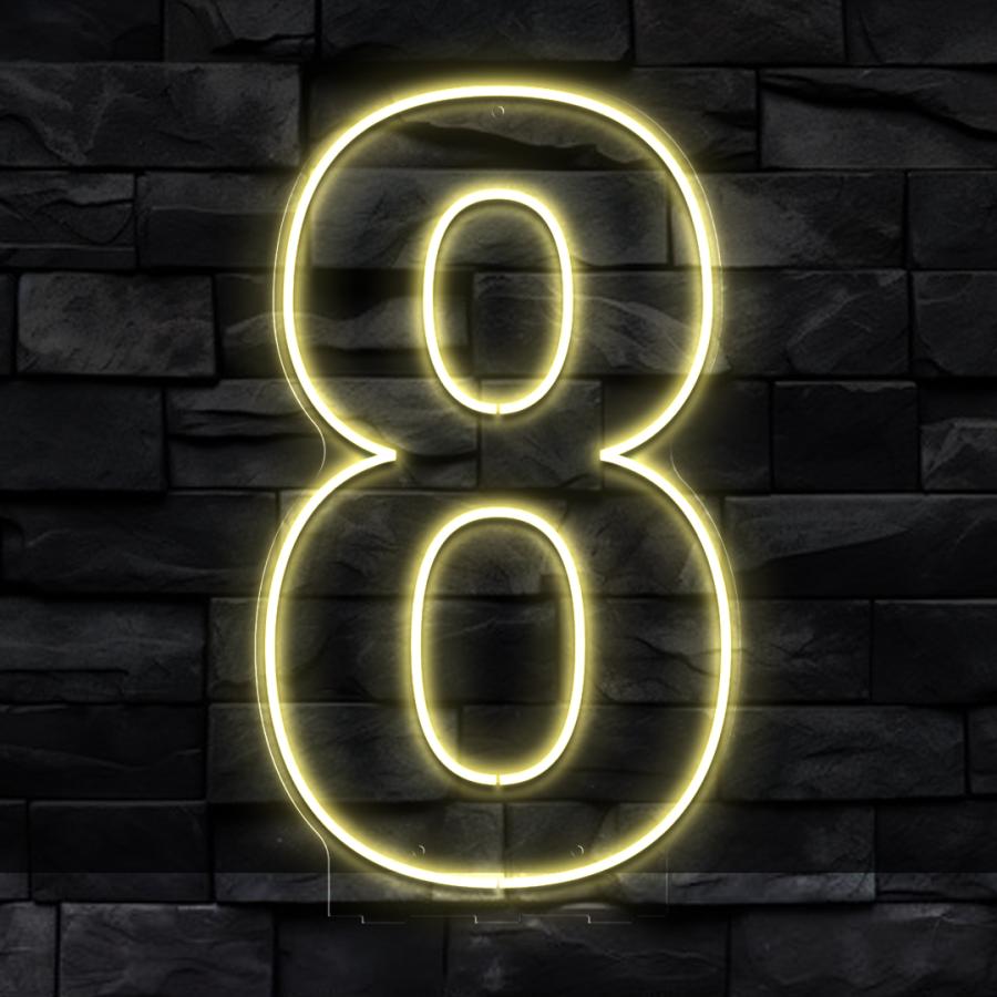 Numero 8 en Neón Flex