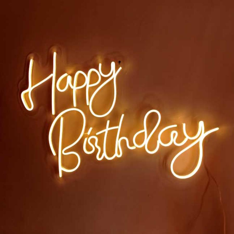 Neon Happy Birthday M04 Calido