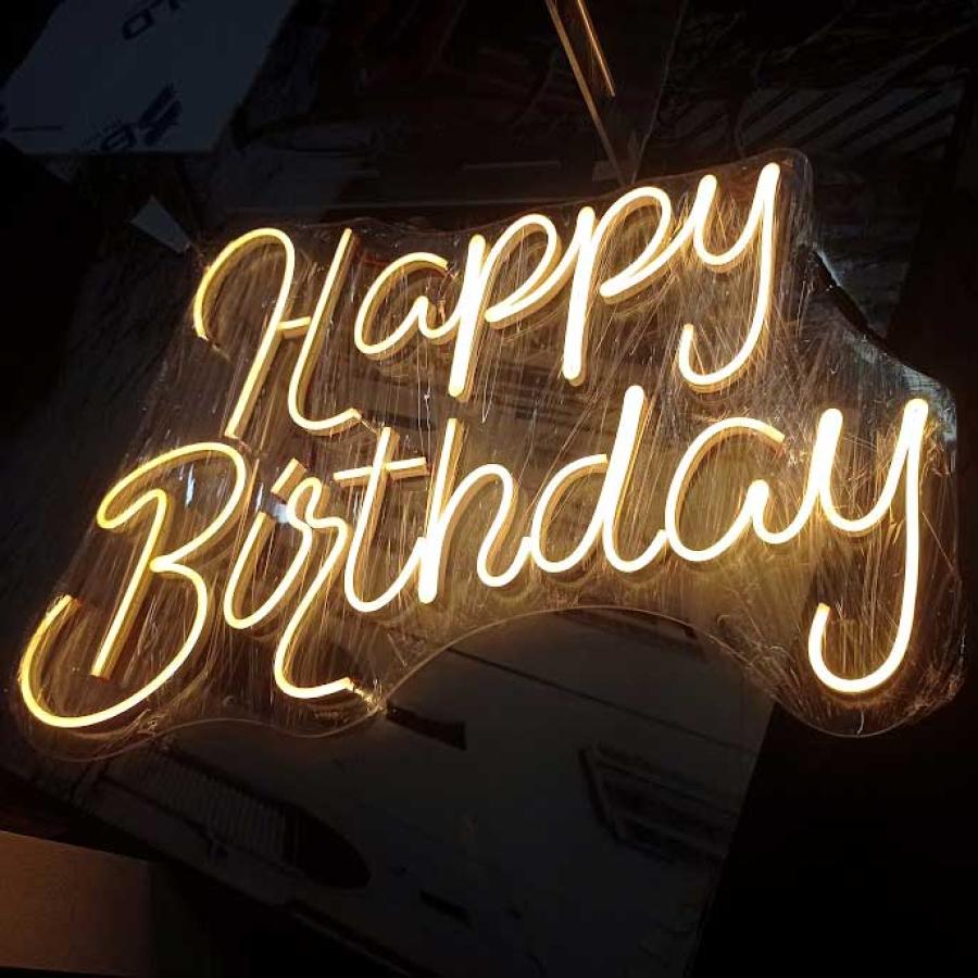 Happy Birthday en Neón Flex M11 Calido