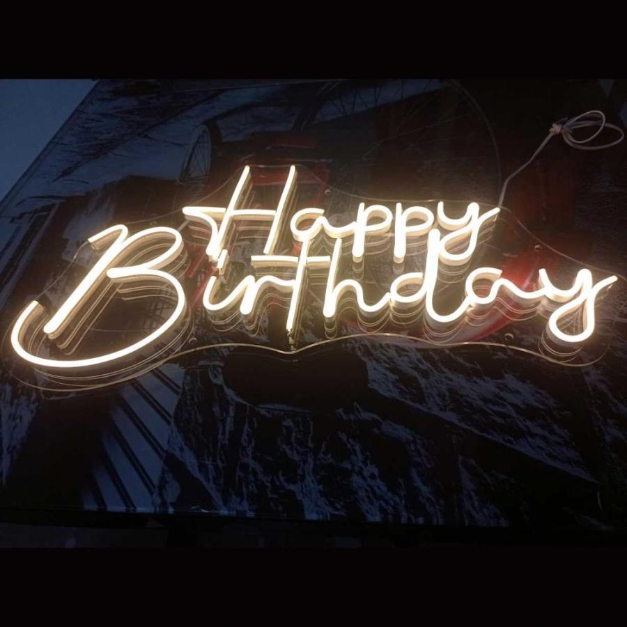Happy Birthday en Neón Flex M13 Calido