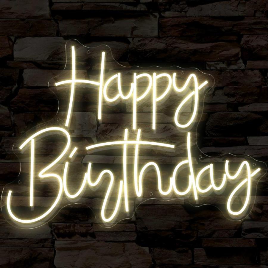 Happy Birthday en Neón Flex M12 Calido