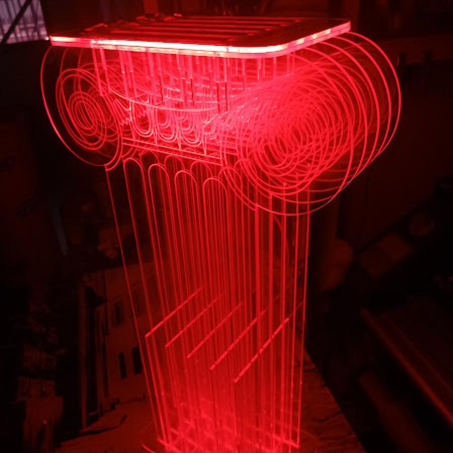 Columna Decorativa de Acrilico Luminoso